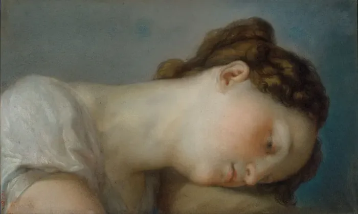 Framed Print : Womans Head. Artist: Lopez Portana, Vicente (1772-1850)