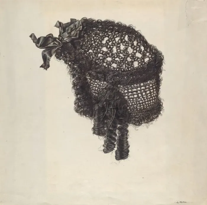 Framed Print : Womans Headdress, c. 1939. Creator: James McLellan Framed Print : Womans Headdress, c. 1939. Creator: James McLellan