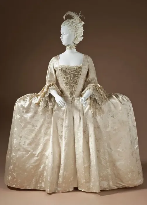 Framed Print : Woman's robe à la française, England, c.1765. Creator: Unknown Framed Print : Woman's robe à la française, England, c.1765. Creator: Unknown