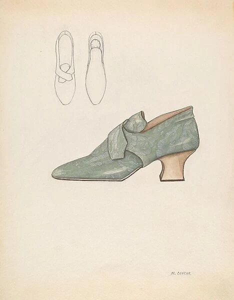 Womans Shoe, c. 1936. Creator: Margaret Concha