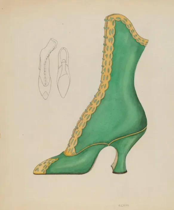 Framed Print : Womans Shoe, c. 1936. Creator: Nancy Crimi Framed Print : Womans Shoe, c. 1936. Creator: Nancy Crimi