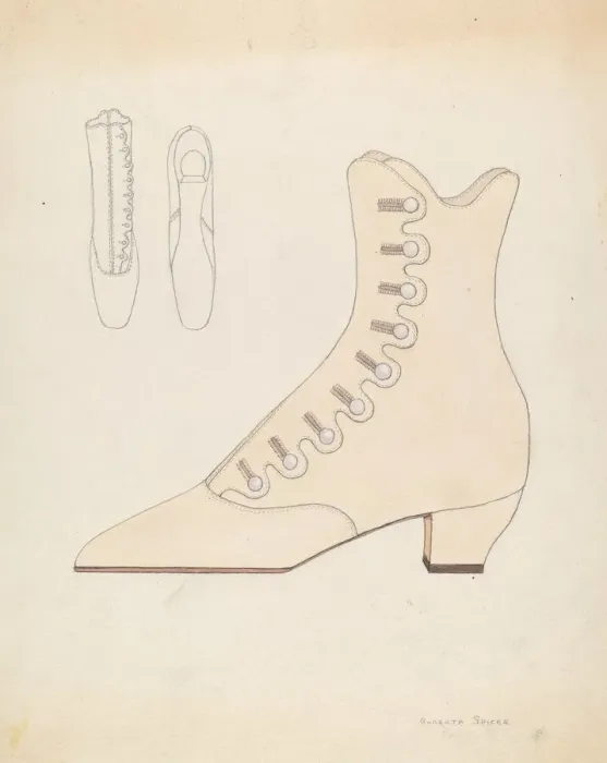 Framed Print : Womans Shoe, c. 1936. Creator: Roberta Spicer Framed Print : Womans Shoe, c. 1936. Creator: Roberta Spicer