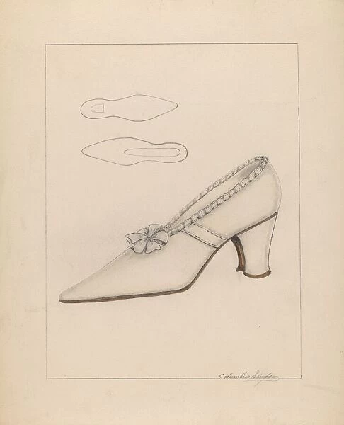 Womans Shoe, c. 1937. Creator: Columbus Simpson