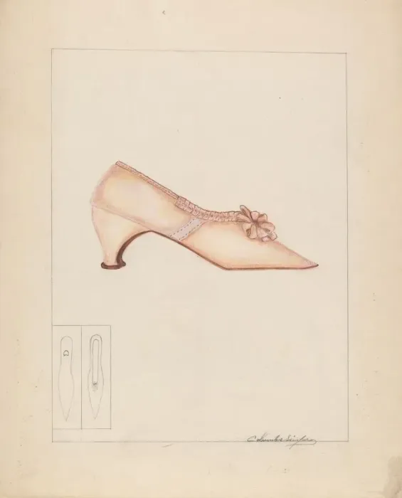 Framed Print : Womans Shoe, c. 1937. Creator: Columbus Simpson Framed Print : Womans Shoe, c. 1937. Creator: Columbus Simpson