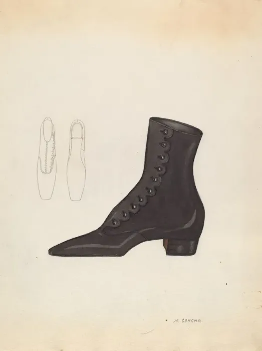 Framed Print : Womans Shoe, c. 1937. Creator: Margaret Concha Framed Print : Womans Shoe, c. 1937. Creator: Margaret Concha