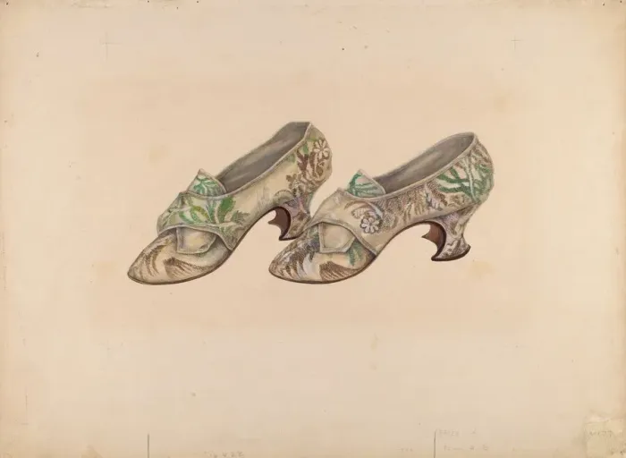 Framed Print : Womans Shoes, c. 1939. Creator: Marie Alain Framed Print : Womans Shoes, c. 1939. Creator: Marie Alain