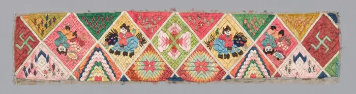 Framed Print : Womans Sleeve Bands, China, Qing dynasty (1644-1911), 1875 / 1900. Creator: Unknown Framed Print : Womans Sleeve Bands, China, Qing dynasty (1644-1911), 1875 / 1900. Creator: Unknown