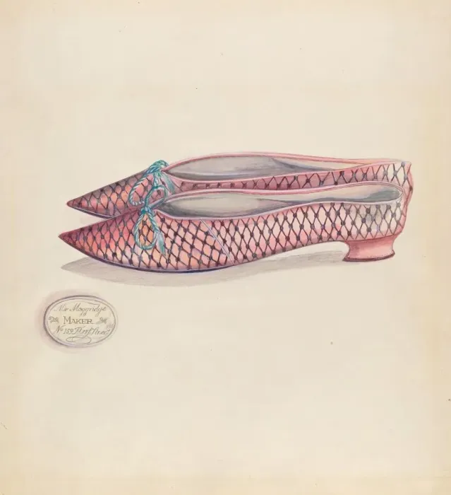 Framed Print : Womans Slipper, c. 1936. Creator: Ella Josephine Sterling Framed Print : Womans Slipper, c. 1936. Creator: Ella Josephine Sterling