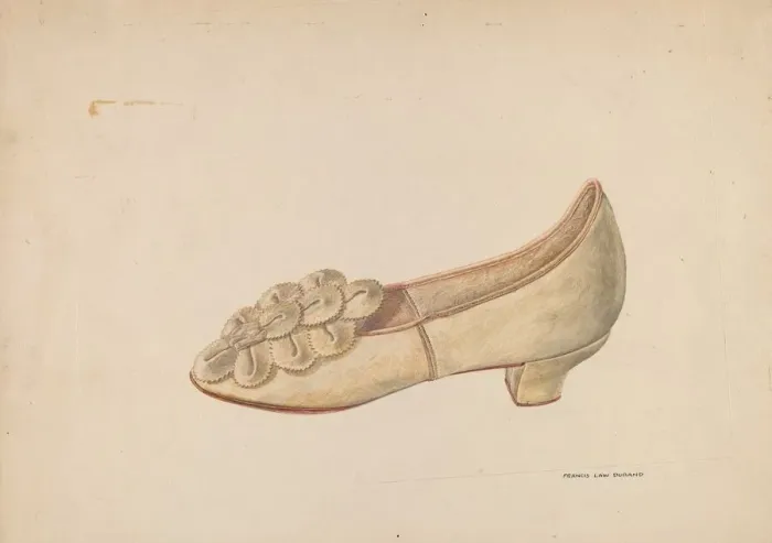 Framed Print : Womans Slipper, c. 1938. Creator: Francis Law Durand Framed Print : Womans Slipper, c. 1938. Creator: Francis Law Durand