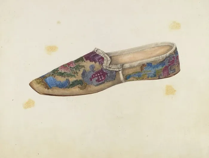 Framed Print : Woman's Slipper, c. 1941. Creator: Virginia Berge Framed Print : Woman's Slipper, c. 1941. Creator: Virginia Berge