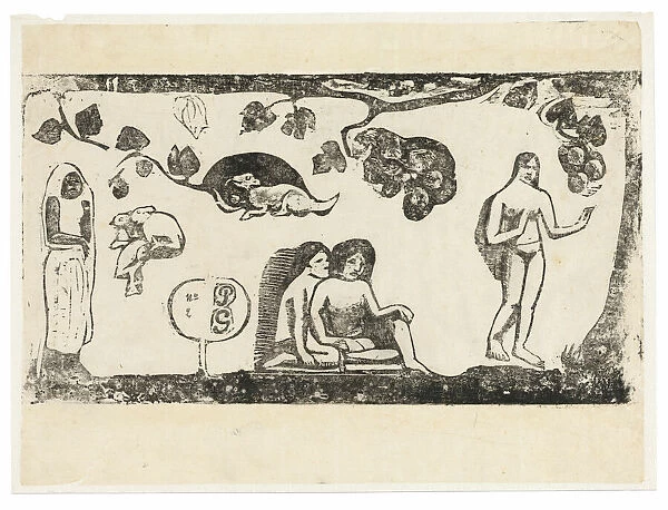 Women, Animals, and Foliage, from the Suite of Late Wood-Block Prints, 1898 / 99