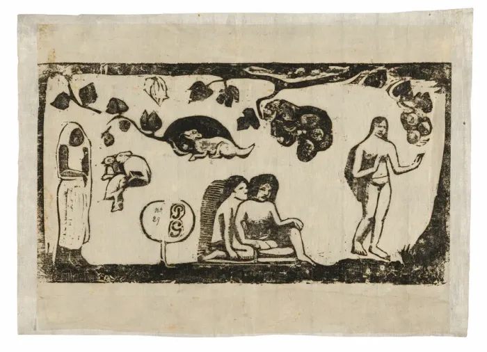 Framed Print : Women, Animals, and Foliage, from the Suite of Late Wood-Block Prints, 1898 / 99 Framed Print : Women, Animals, and Foliage, from the Suite of Late Wood-Block Prints, 1898 / 99