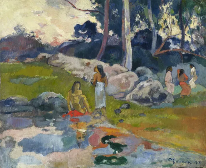 Framed Print : Women at the Banks of River, ca 1892 Framed Print : Women at the Banks of River, ca 1892