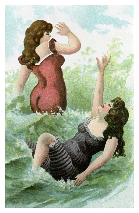 Framed Print : Women bathing, early 20th century(?) Framed Print : Women bathing, early 20th century(?)