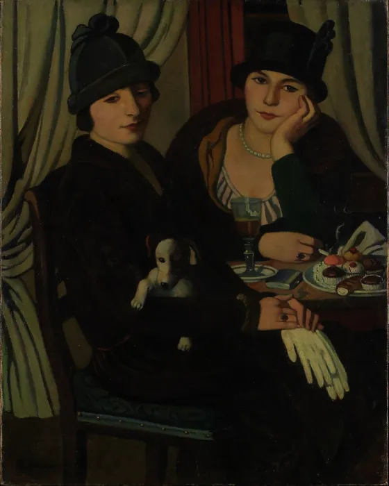 Framed Print : Women at the Cafe, 1924. Creator: Marussig, Pietro (1879-1937) Framed Print : Women at the Cafe, 1924. Creator: Marussig, Pietro (1879-1937)