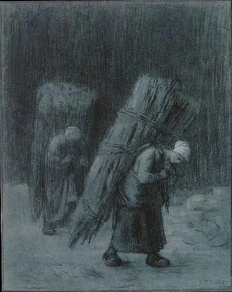 Women Carrying Faggots, ca. 1858. Creator: Jean Francois Millet