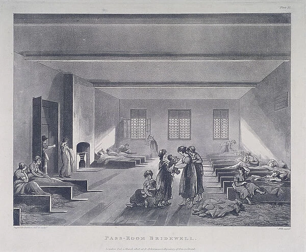 Women and Children in Bridewells Hospital, London, 1808. Artist: John Hill