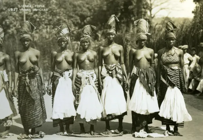 Framed Print : Women dancers, Sierra Leone, 20th century Framed Print : Women dancers, Sierra Leone, 20th century