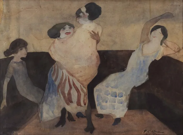 Framed Print : Women Dancing, c1913. Creator: Orozco, Jose Clemente (1883-1949) Framed Print : Women Dancing, c1913. Creator: Orozco, Jose Clemente (1883-1949)