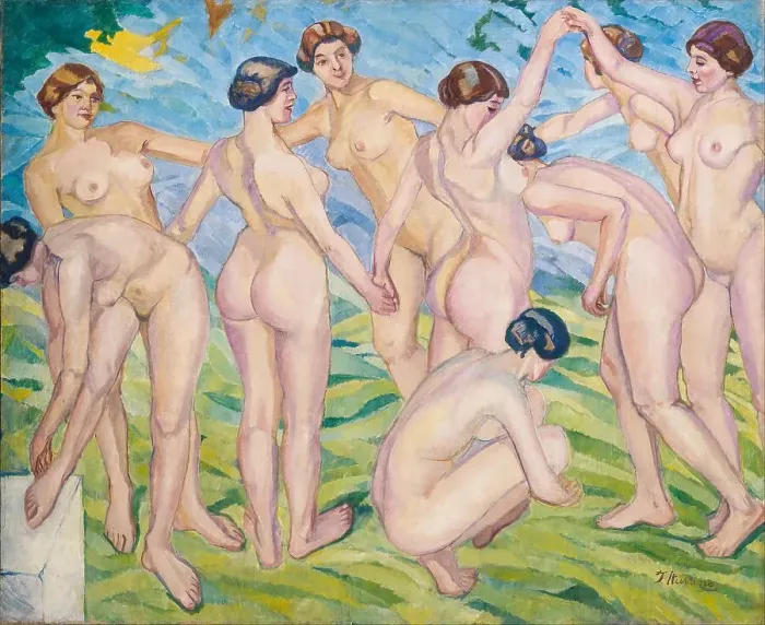 Framed Print : Women Dancing in a Ring Framed Print : Women Dancing in a Ring