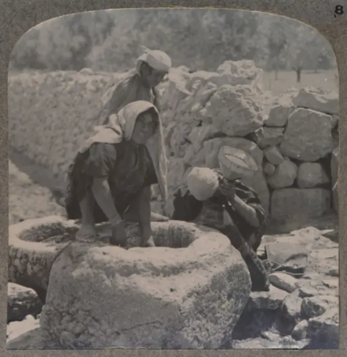 Framed Print : Women drawing water at the Fountain of the Magi, on the road to Bethlehem, c1900 Framed Print : Women drawing water at the Fountain of the Magi, on the road to Bethlehem, c1900