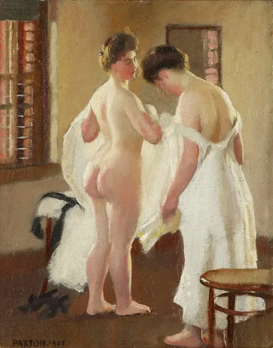 Framed Print : Women Dressing, 1906. Creator: William McGregor Paxton