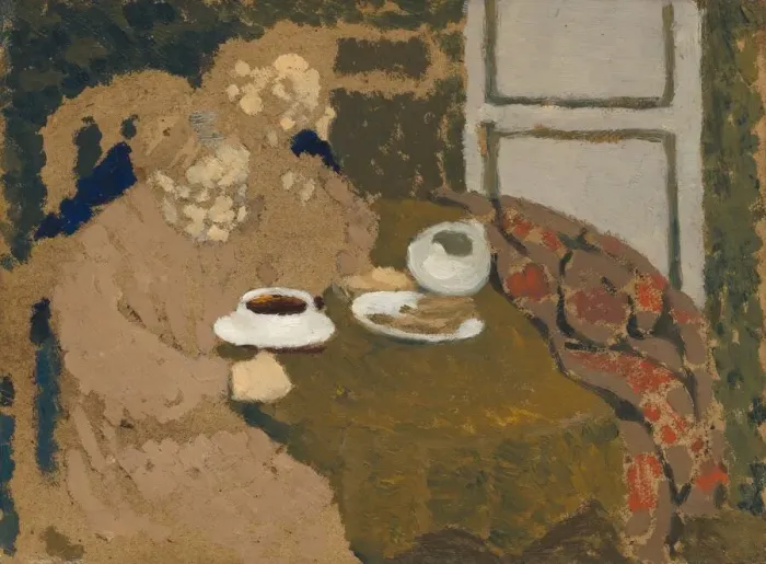 Framed Print : Two Women Drinking Coffee, c. 1893. Creator: Edouard Vuillard Framed Print : Two Women Drinking Coffee, c. 1893. Creator: Edouard Vuillard