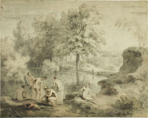 Women Drying Selves by Pond, 1740 / 50. Creator: William Taverner