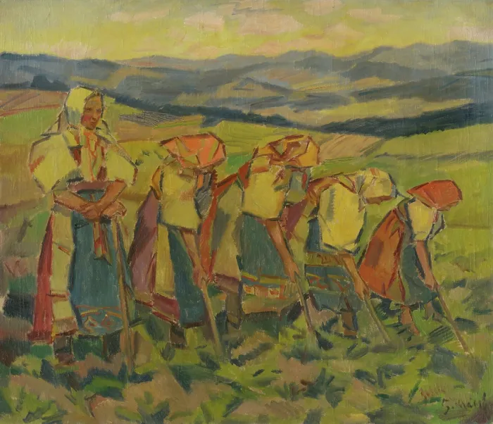Framed Print : Women in the fields, 1936-1938. Creator: Gustav Mally Framed Print : Women in the fields, 1936-1938. Creator: Gustav Mally