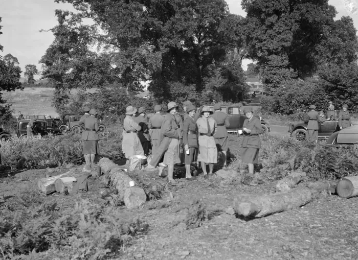 Framed Print : Women at a First Aid Nursing Yeomanry (FANY) trial or rally, 1931. Artist: Bill Brunell Framed Print : Women at a First Aid Nursing Yeomanry (FANY) trial or rally, 1931. Artist: Bill Brunell