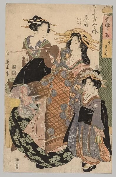 Two Women and a Girl, 1800-1829. Creator: Kikugawa Eizan (Japanese, 1787-1867)