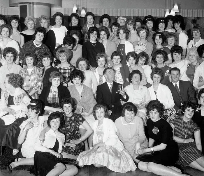 Framed Print : Women from the ICI Doncaster plant at a social gathering, South Yorkshire 1962. Artist Framed Print : Women from the ICI Doncaster plant at a social gathering, South Yorkshire 1962. Artist