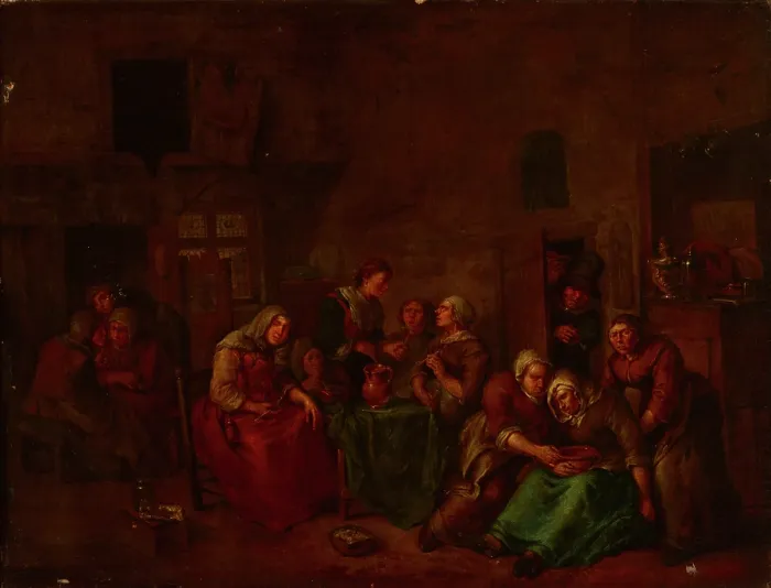 Framed Print : Women in the Inn, 1st half of 18th century. Creator: Unknown Framed Print : Women in the Inn, 1st half of 18th century. Creator: Unknown