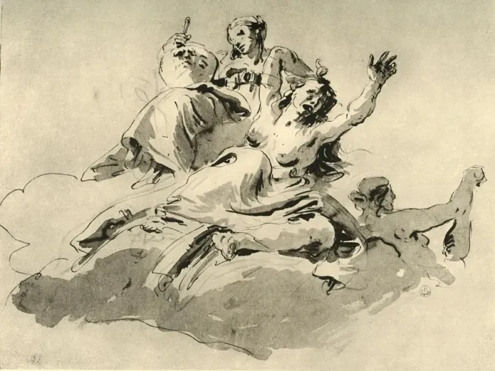 Framed Print : Three Women, mid 18th century, (1928). Artist: Giovanni Battista Tiepolo Framed Print : Three Women, mid 18th century, (1928). Artist: Giovanni Battista Tiepolo