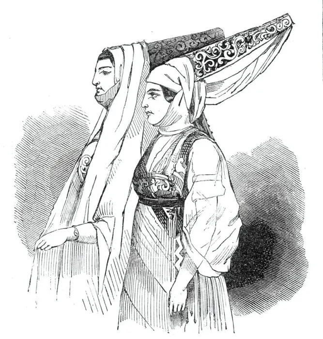 Framed Print : Women of Morocco, 1844. Creator: Unknown Framed Print : Women of Morocco, 1844. Creator: Unknown