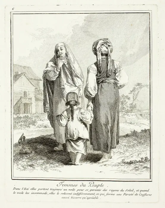 Framed Print : Women of the People, plate six from Divers Habillements des Peuples du Nord, 1765. Creator: Jean Baptiste Le Prince Framed Print : Women of the People, plate six from Divers Habillements des Peuples du Nord, 1765. Creator: Jean Baptiste Le Prince