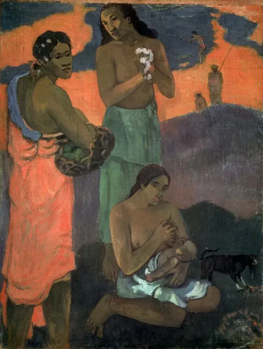 Framed Print : Women on the Seashore (The Motherhood), 1899. Artist: Paul Gauguin Framed Print : Women on the Seashore (The Motherhood), 1899. Artist: Paul Gauguin