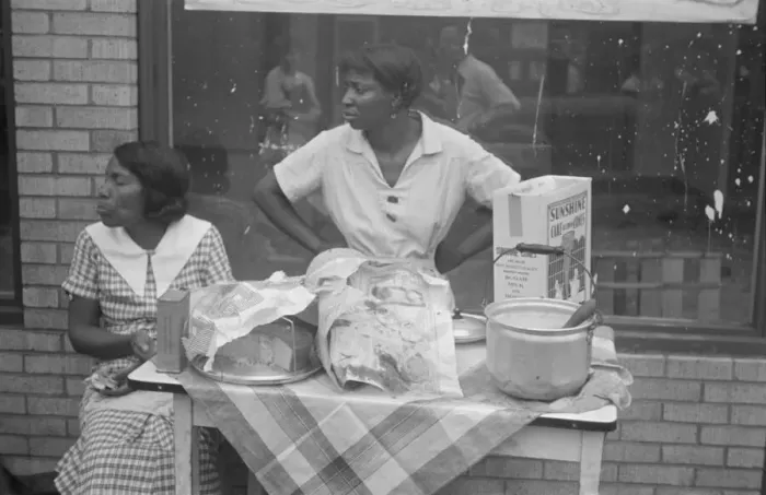 Framed Print : Women selling ice cream and cake, Scotts Run, West Virginia, 1935. Creator: Walker Evans Framed Print : Women selling ice cream and cake, Scotts Run, West Virginia, 1935. Creator: Walker Evans