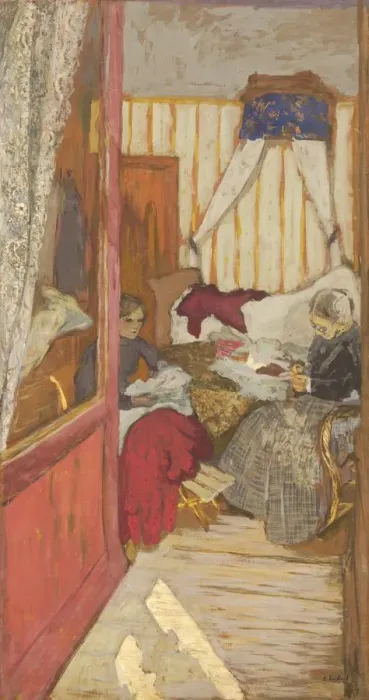 Framed Print : Women Sewing, c. 1912. Creator: Edouard Vuillard Framed Print : Women Sewing, c. 1912. Creator: Edouard Vuillard