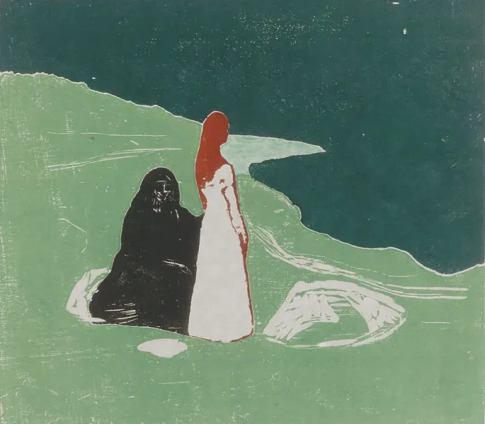 Framed Print : Two Women on the Shore, 1898. Creator: Edvard Munch