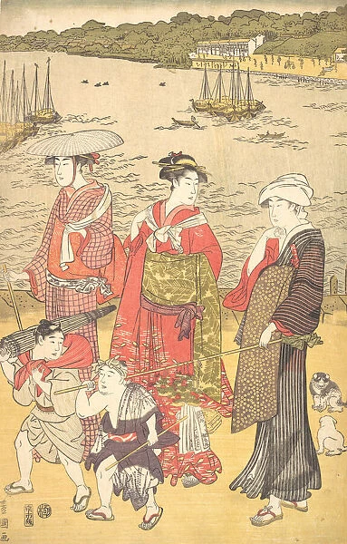 Women at Takanawa Beach, ca. 1790s. Creator: Utagawa Toyokuni I
