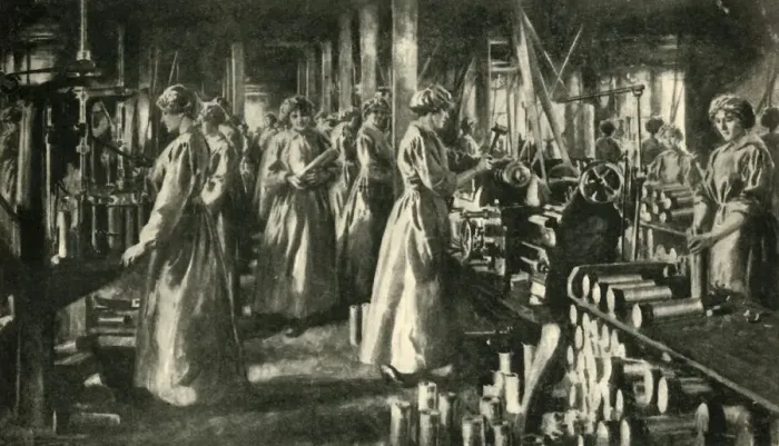 Framed Print : Women Workers for the War, c1914-1918, (c1920). Creator: Unknown Framed Print : Women Workers for the War, c1914-1918, (c1920). Creator: Unknown