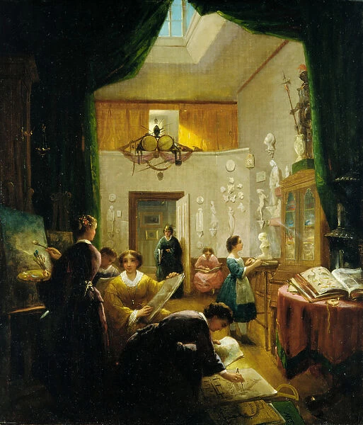 Womens Art Class, ca. 1868. Creator: Louis Lang