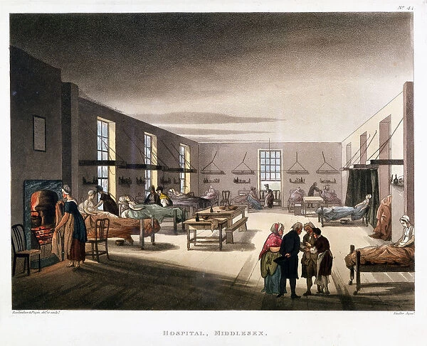 Womens ward in the Middlesex Hospital, London, 1808-1811. Artist: Thomas Rowlandson