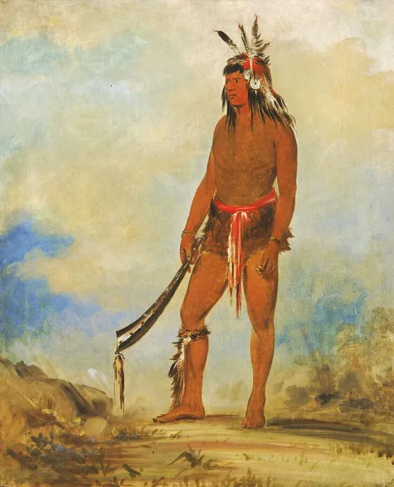 Framed Print : Won-de-tow-a, The Wonder, 1835. Creator: George Catlin Framed Print : Won-de-tow-a, The Wonder, 1835. Creator: George Catlin
