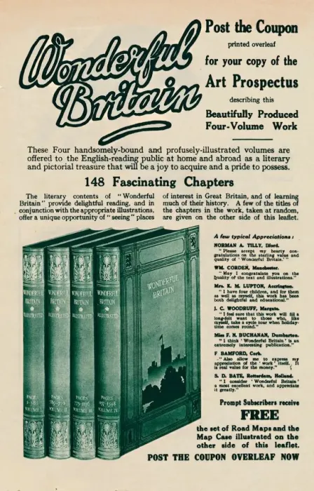 Framed Print : Wonderful Britain book advertisement, 1935 Framed Print : Wonderful Britain book advertisement, 1935