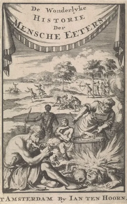 Framed Print : The wonderful history of human eaters by A. Magyrus, 1696. Creator: Luyken, Jan Framed Print : The wonderful history of human eaters by A. Magyrus, 1696. Creator: Luyken, Jan