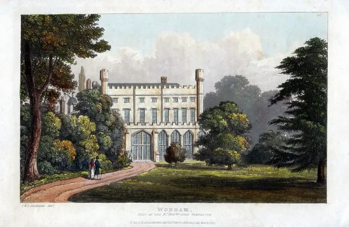 Framed Print : Wonham, Surrey, seat of Lord Templeton, c1827 Framed Print : Wonham, Surrey, seat of Lord Templeton, c1827