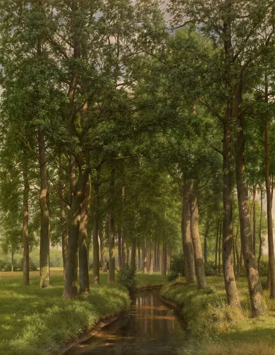 Framed Print : Wood Bathing in Sunshine, late 19th-early 20th century. Creator: Alfred Elsen Framed Print : Wood Bathing in Sunshine, late 19th-early 20th century. Creator: Alfred Elsen