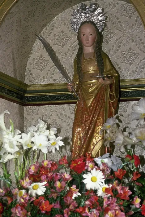 Framed Print : Wood carving of Saint Lucy, Hermitage of St Lucy, Puntallana, La Palma, Canary Islands, 2001. Creator: LTL Framed Print : Wood carving of Saint Lucy, Hermitage of St Lucy, Puntallana, La Palma, Canary Islands, 2001. Creator: LTL